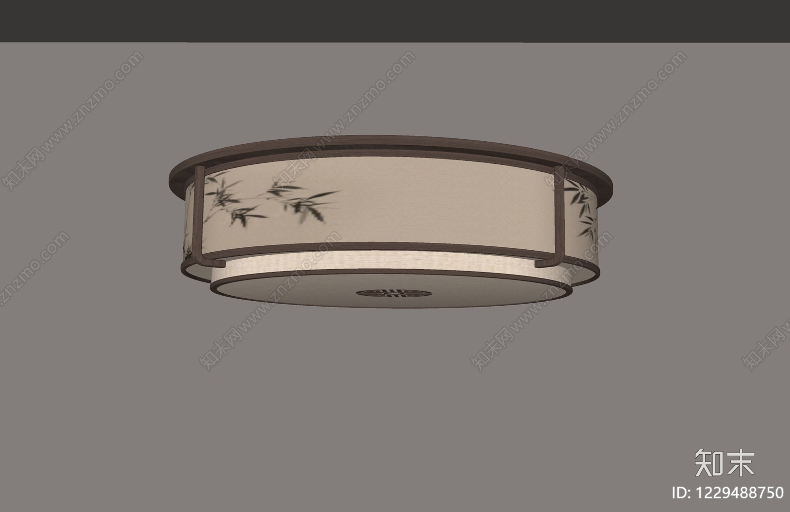 新中式吸顶灯SU模型下载【ID:1229488750】
