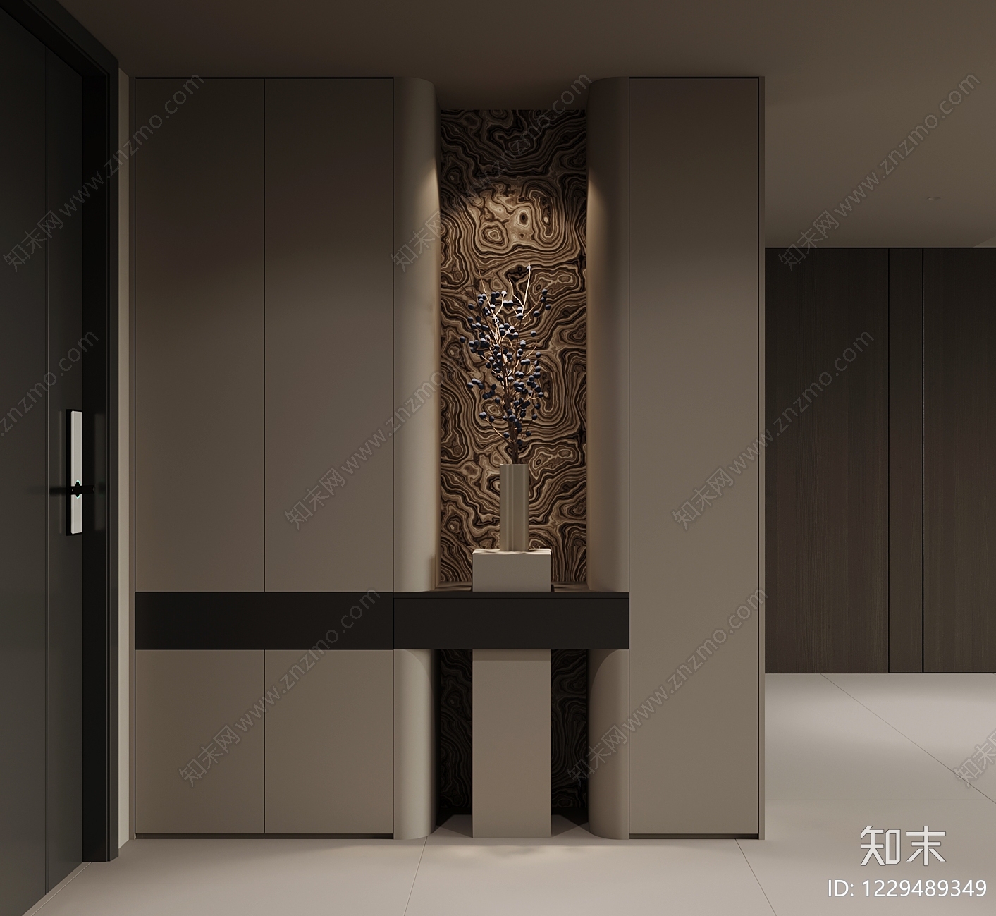意式极简玄关SU模型下载【ID:1229489349】