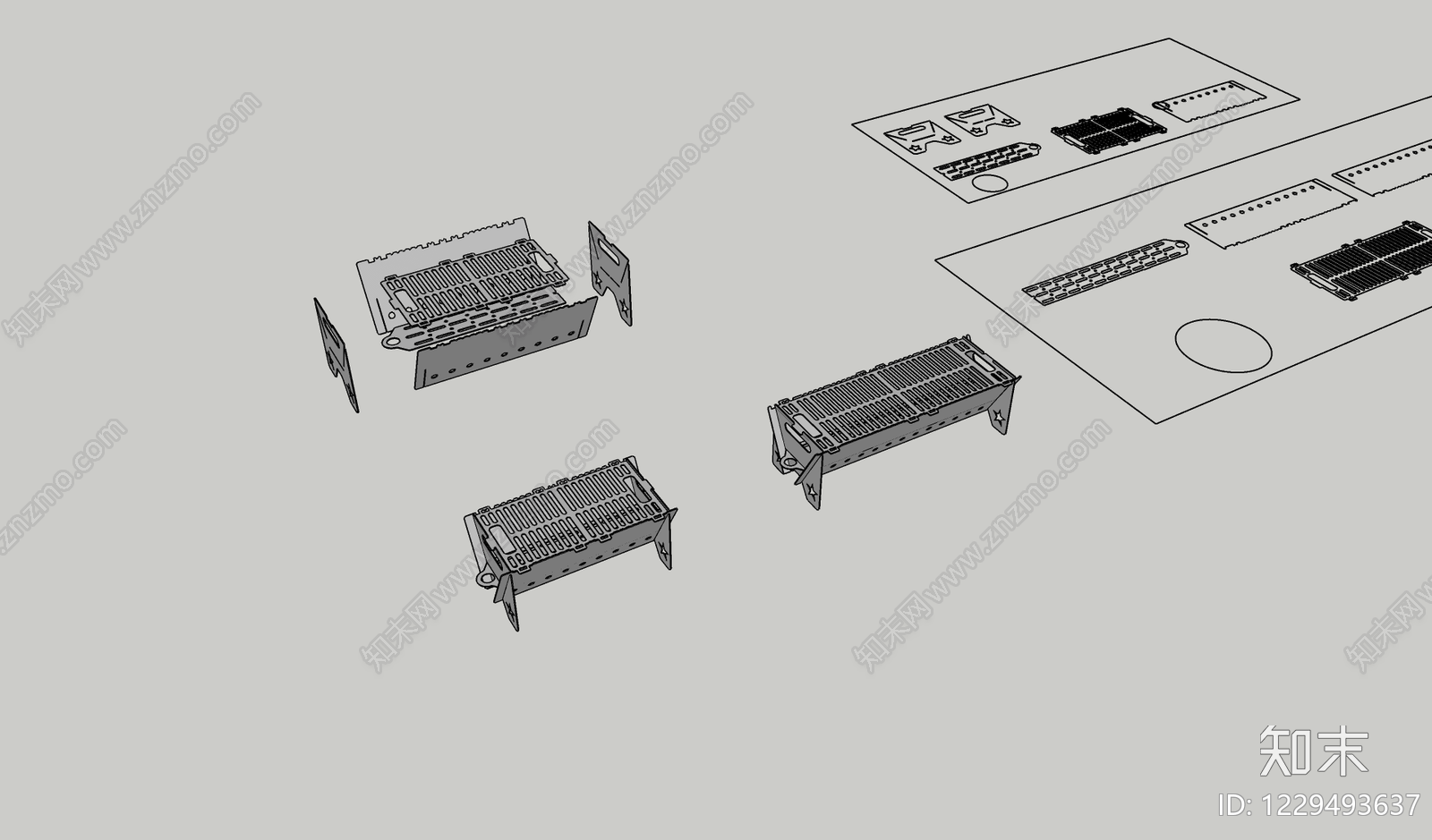 工业风壁炉SU模型下载【ID:1229493637】
