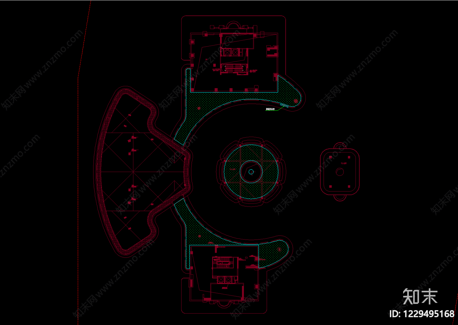 景观平面图cad施工图下载【ID:1229495168】