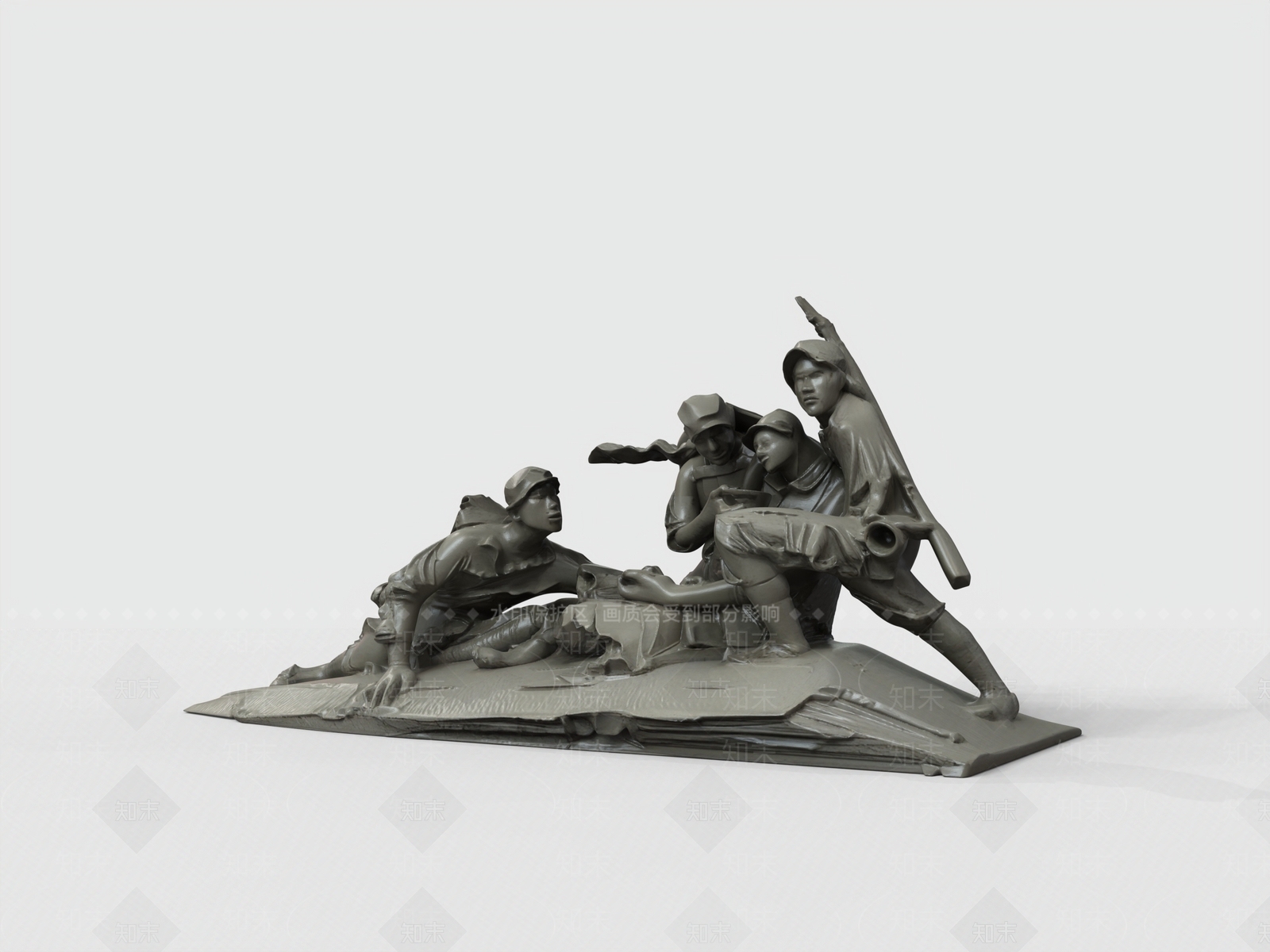 中式雕塑摆件3D模型下载【ID:1229499653】