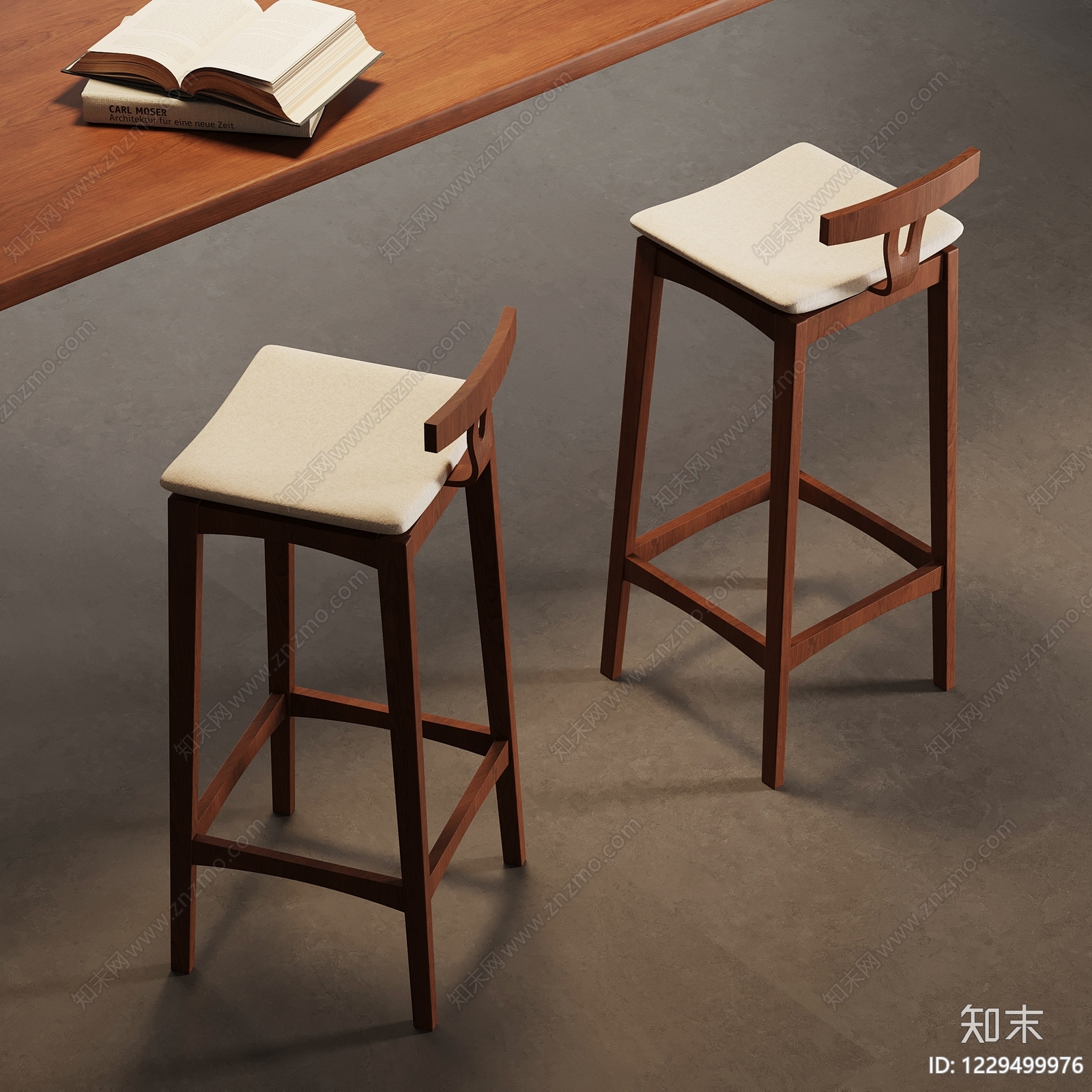 中古风吧椅3D模型下载【ID:1229499976】