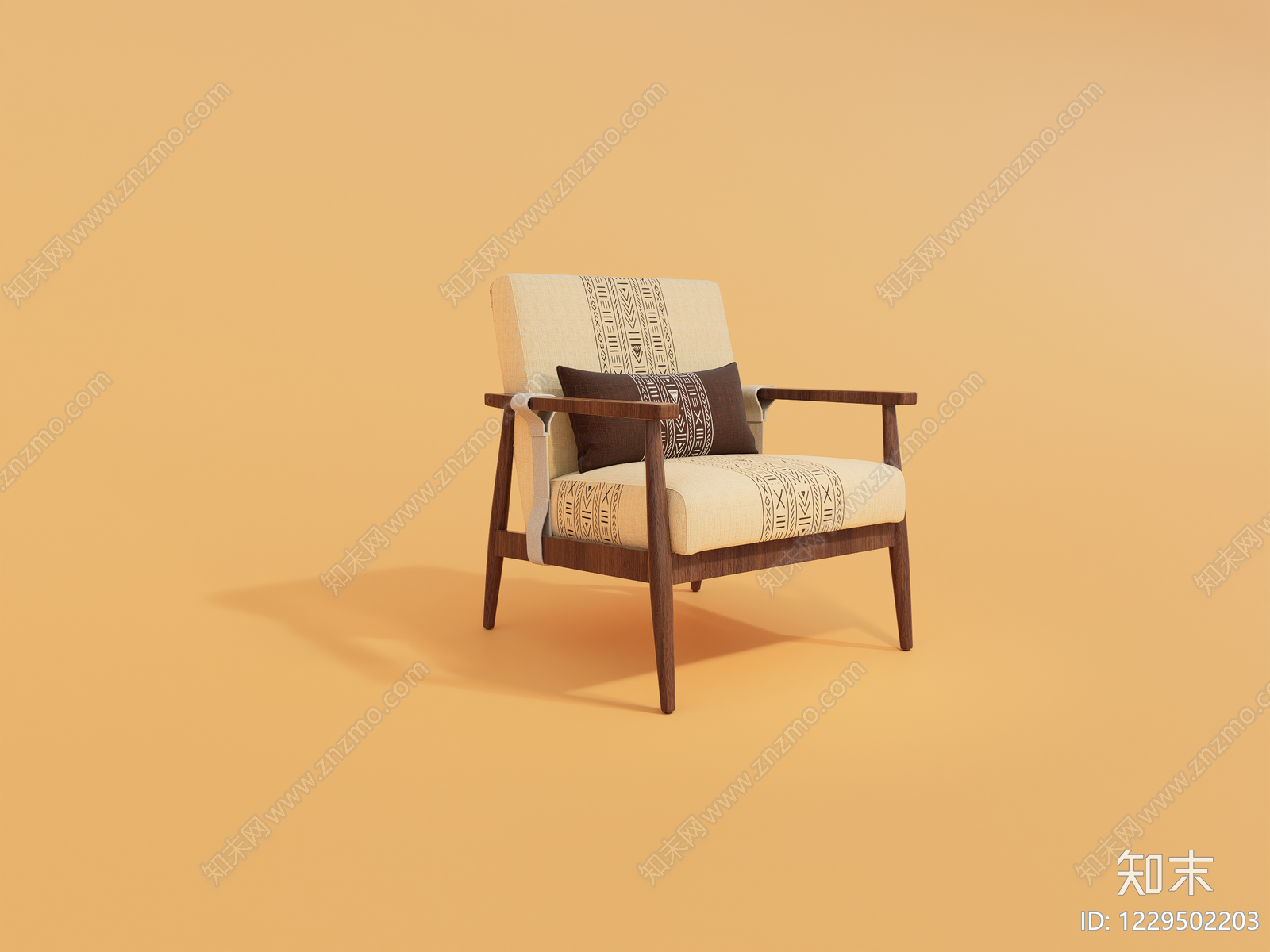 中古风休闲椅SU模型下载【ID:1229502203】