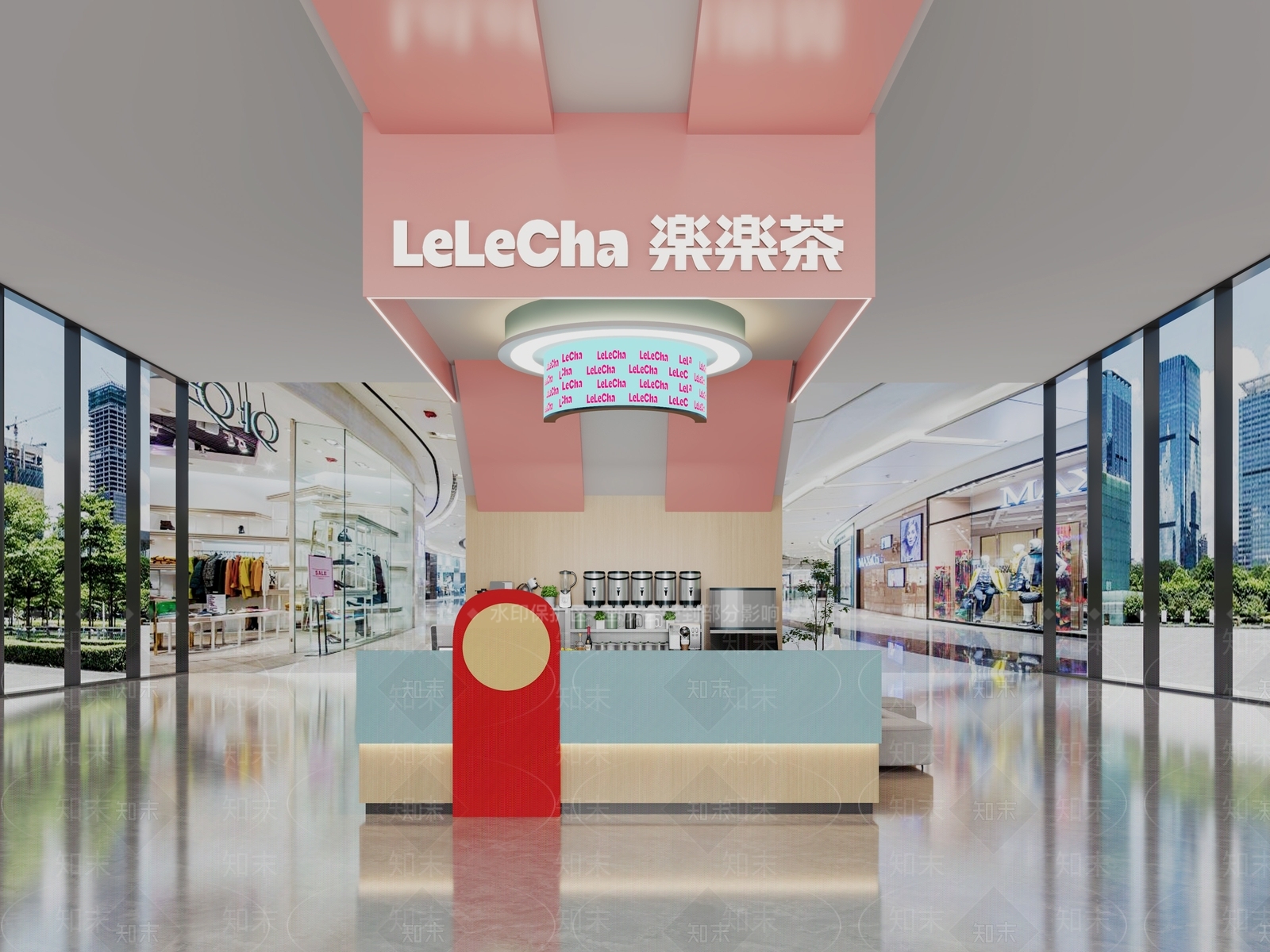 现代奶茶店3D模型下载【ID:1229503649】