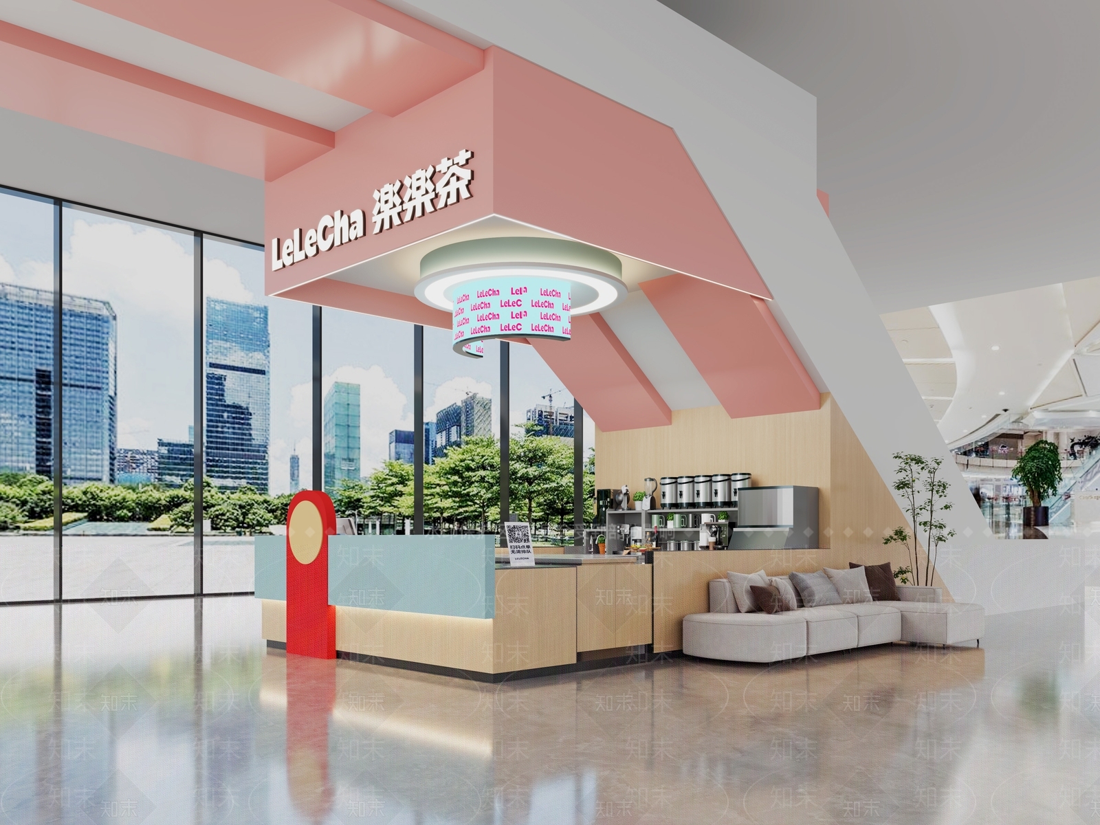 现代奶茶店3D模型下载【ID:1229503649】
