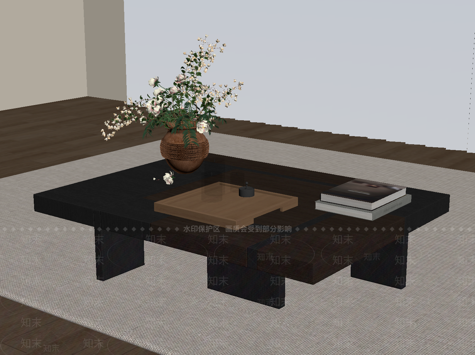 意式极简茶几SU模型下载【ID:1229506487】