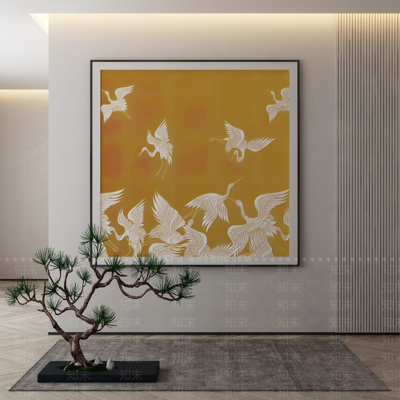 新中式宋式挂画3D模型下载【ID:1229508329】