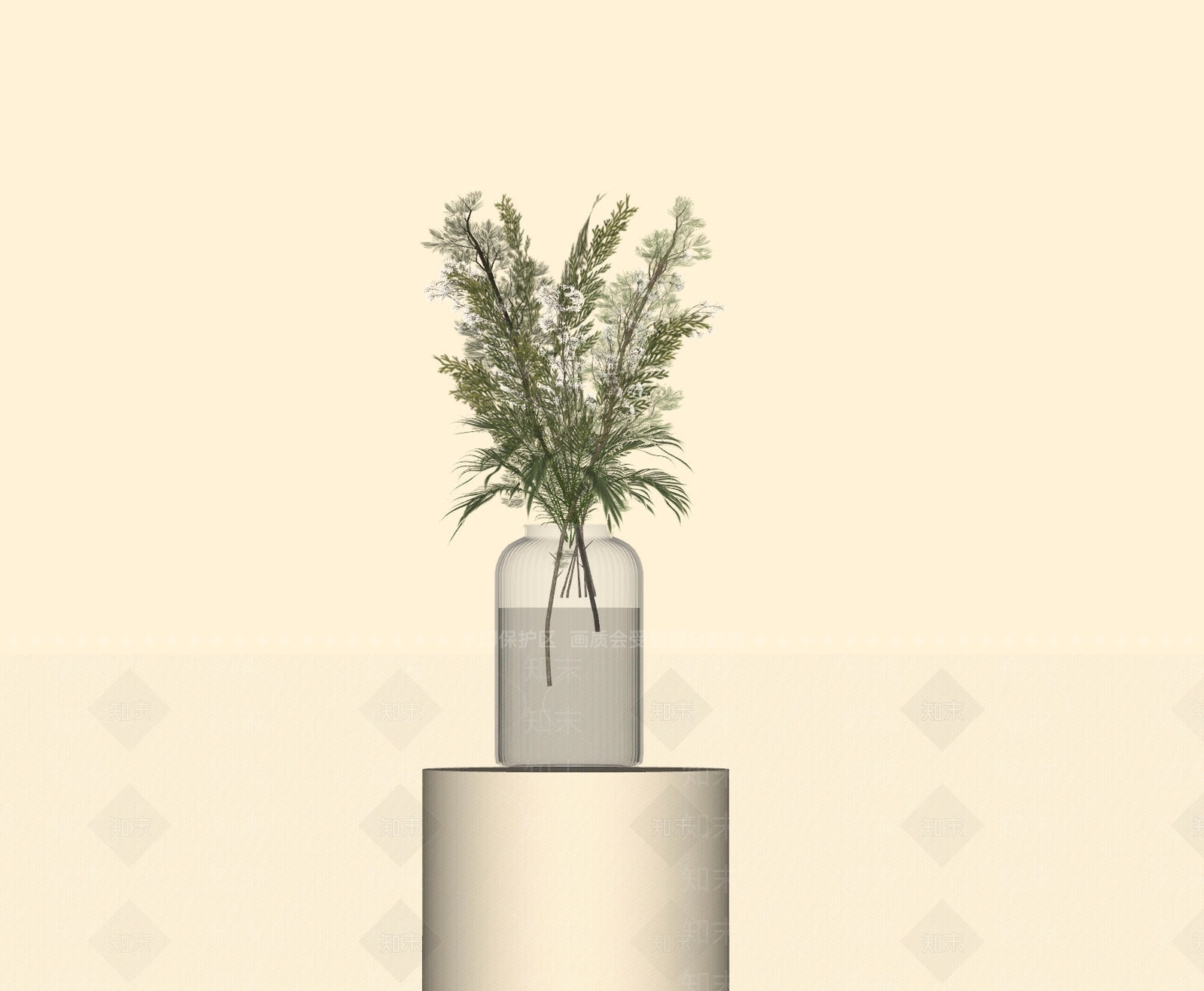 极简花艺SU模型下载【ID:1229517674】