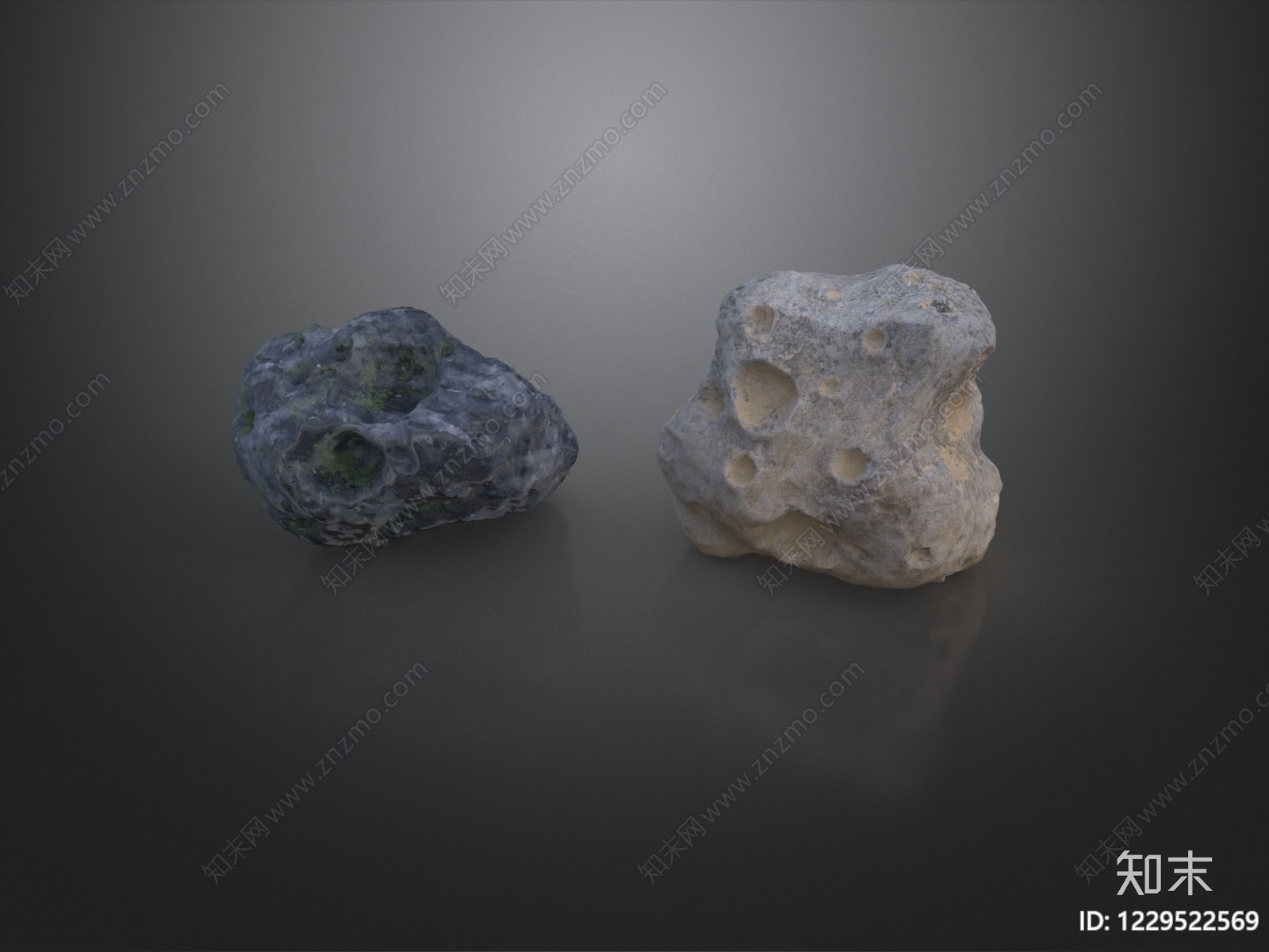 侘寂雕塑摆件3D模型下载【ID:1229522569】