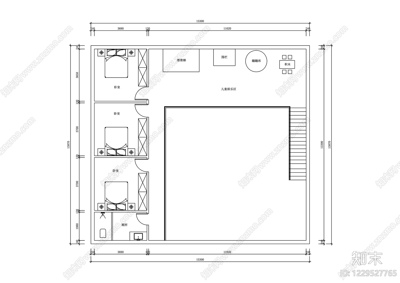 其他商业空间cad施工图下载【ID:1229527765】