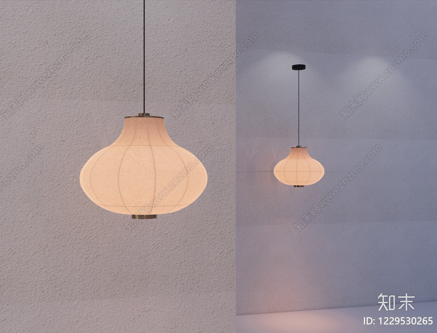 侘寂艺术吊灯3D模型下载【ID:1229530265】