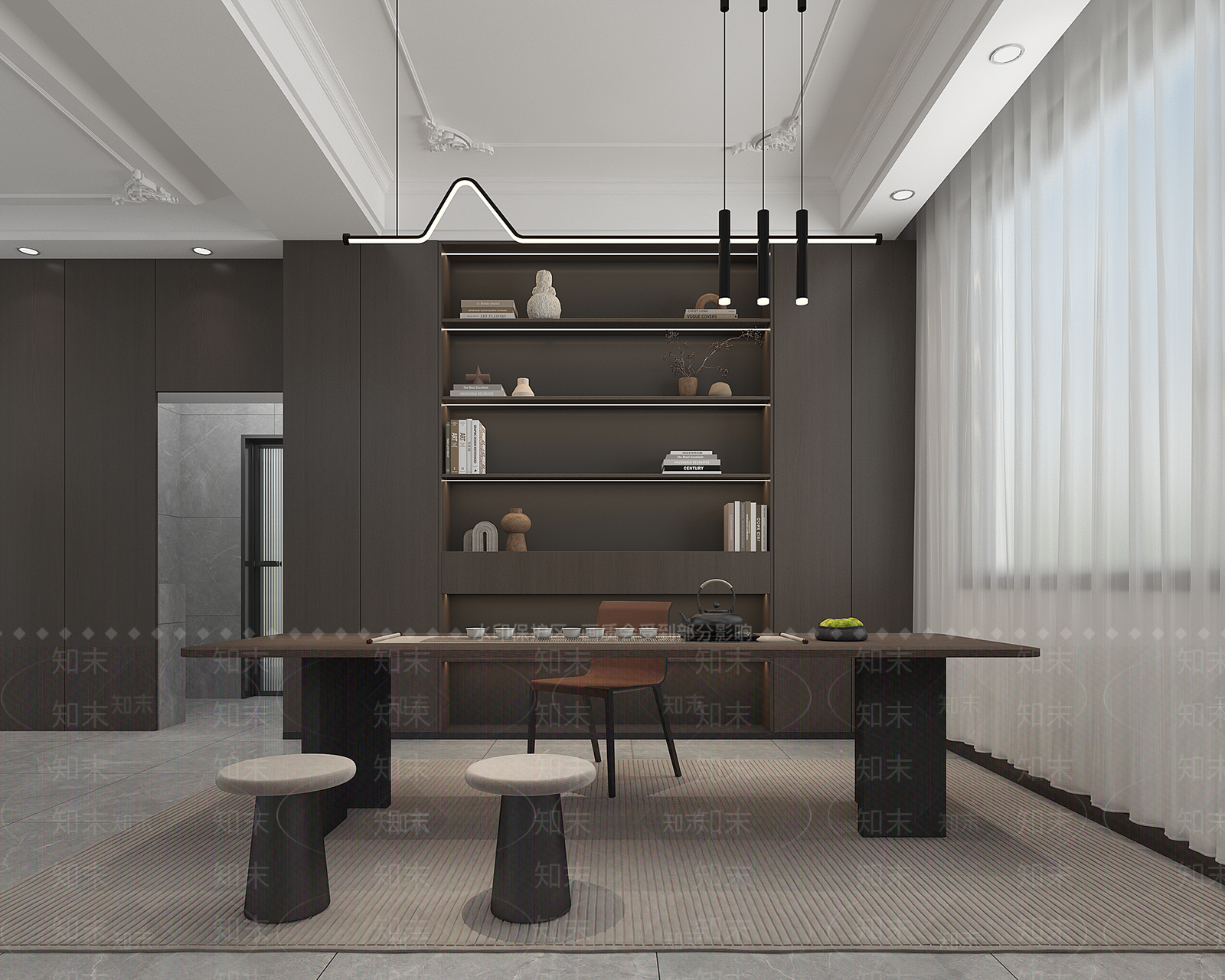 现代简约主卧3D模型下载【ID:1229534440】