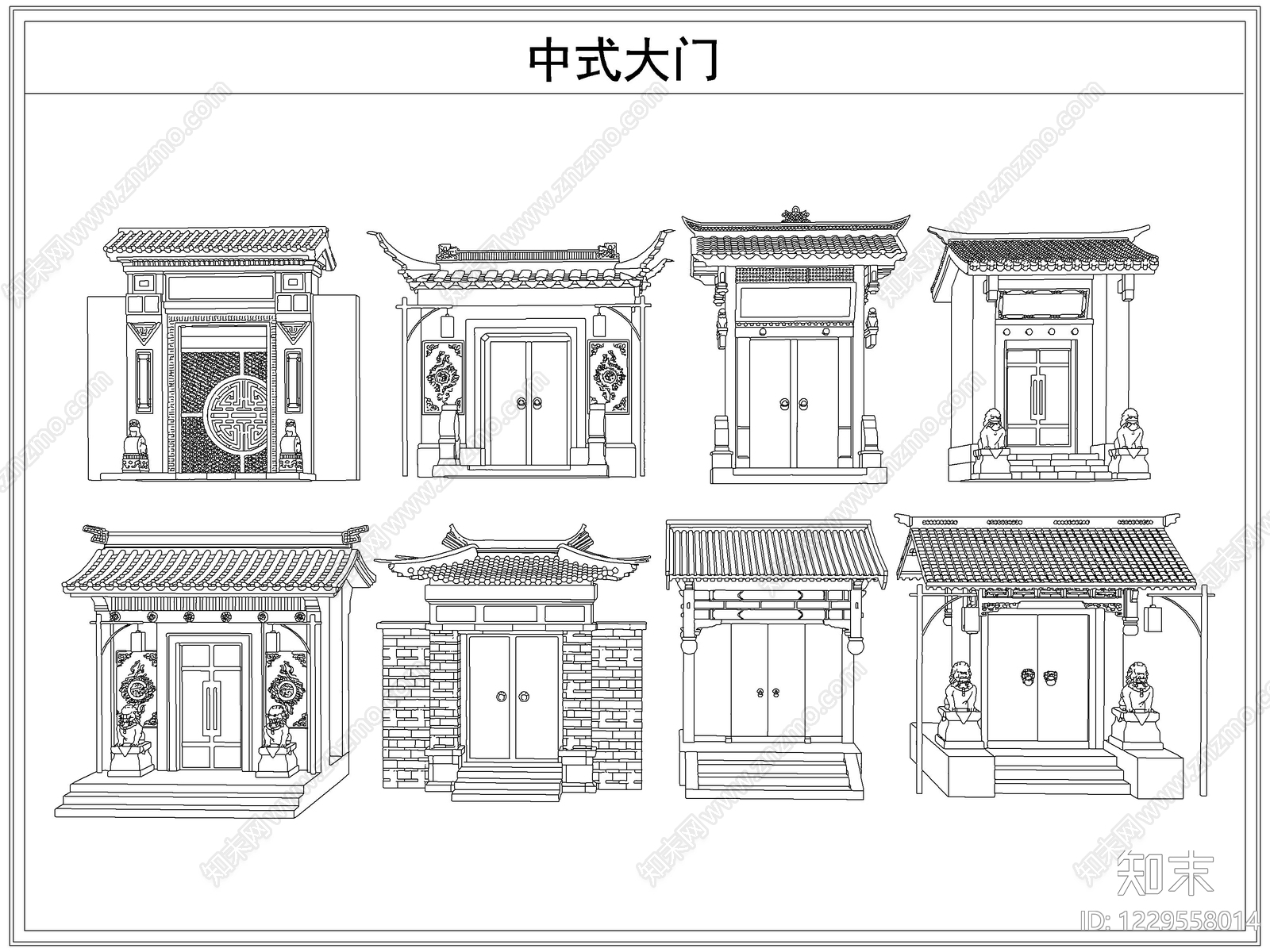 中式图库CAD图纸