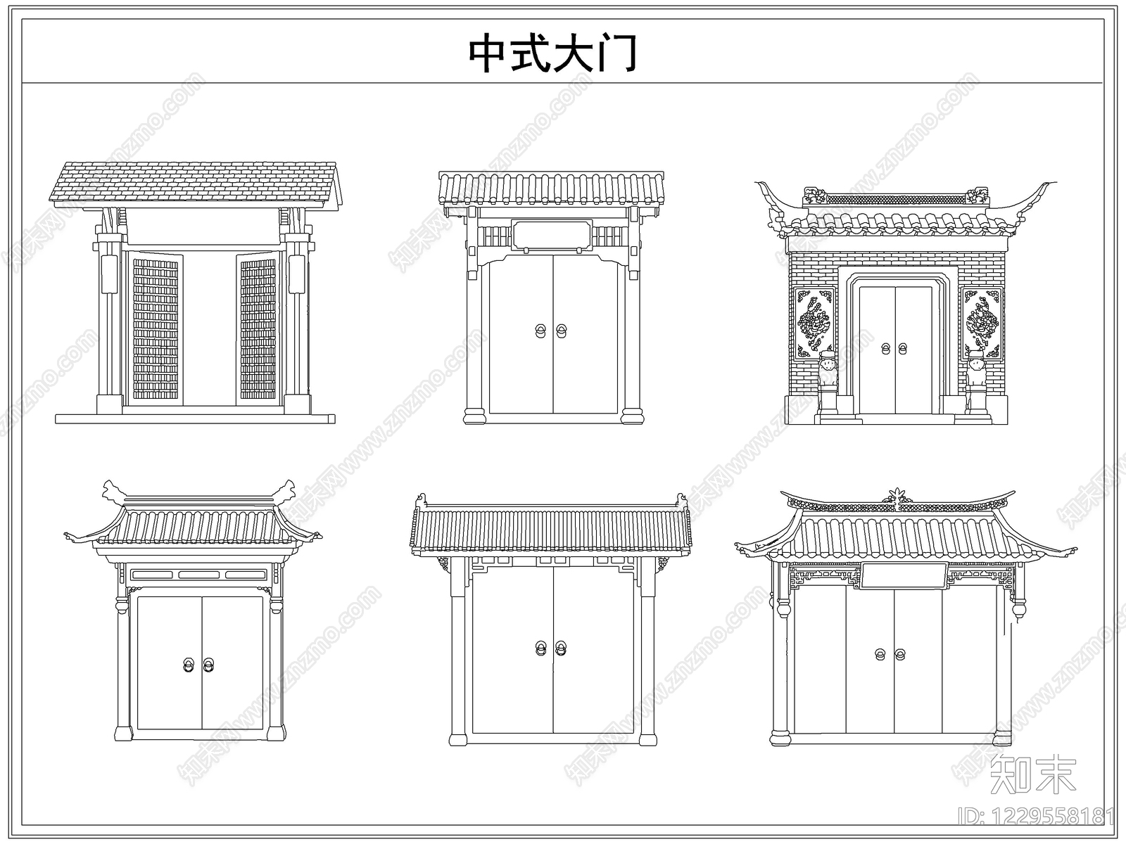中式图库CAD图纸