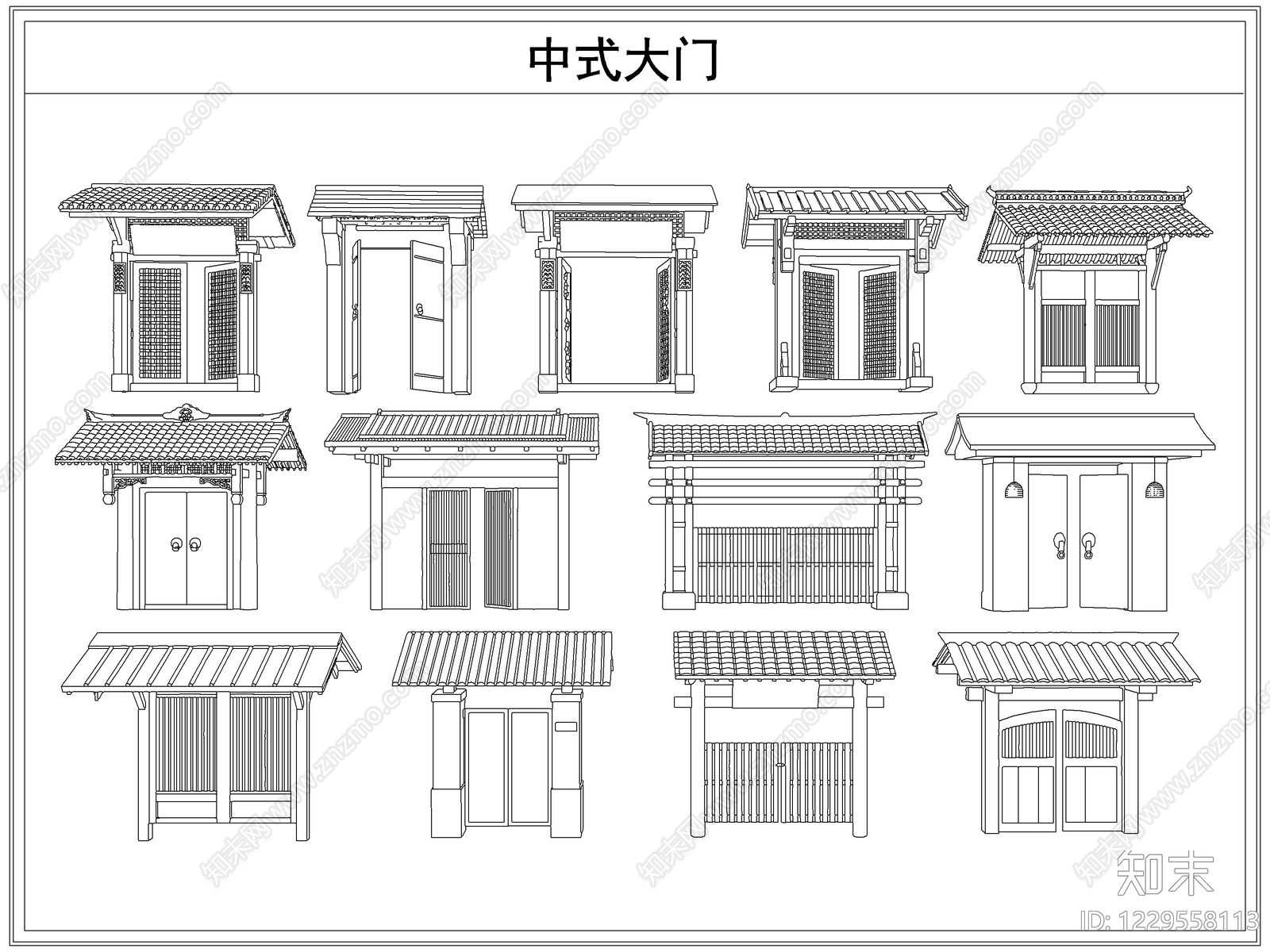 中式图库CAD图纸