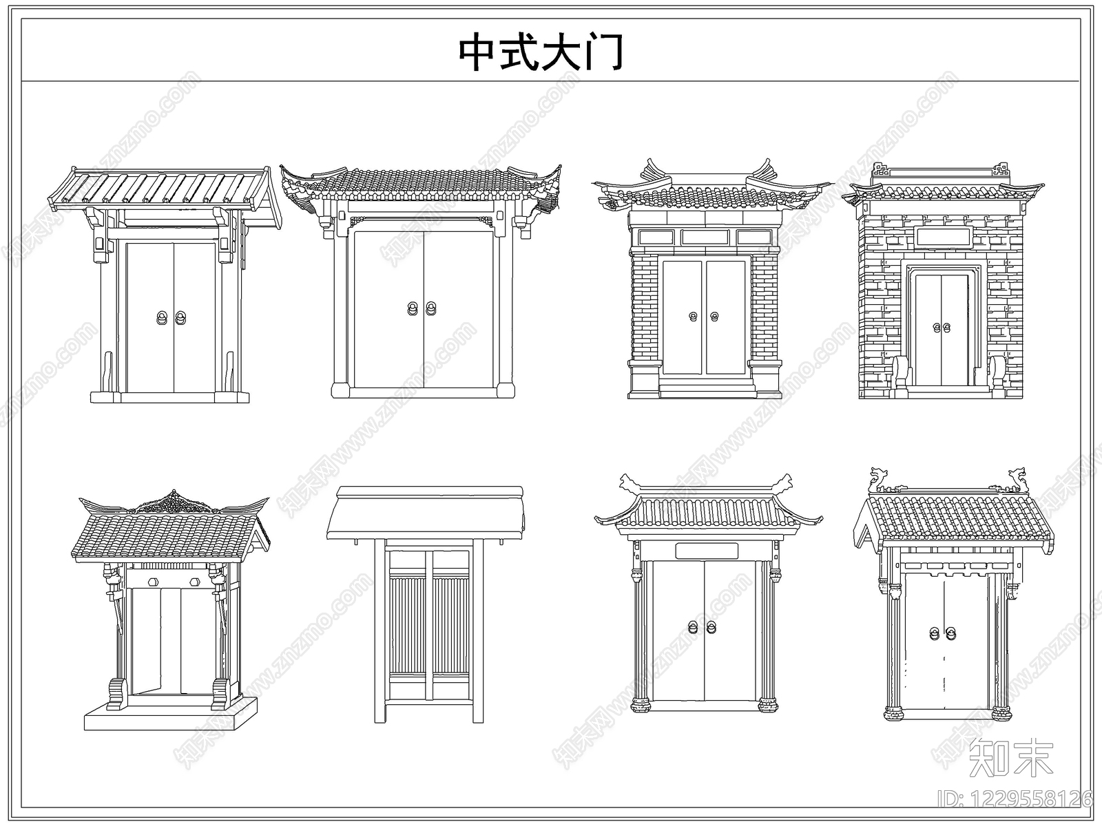 中式图库CAD图纸