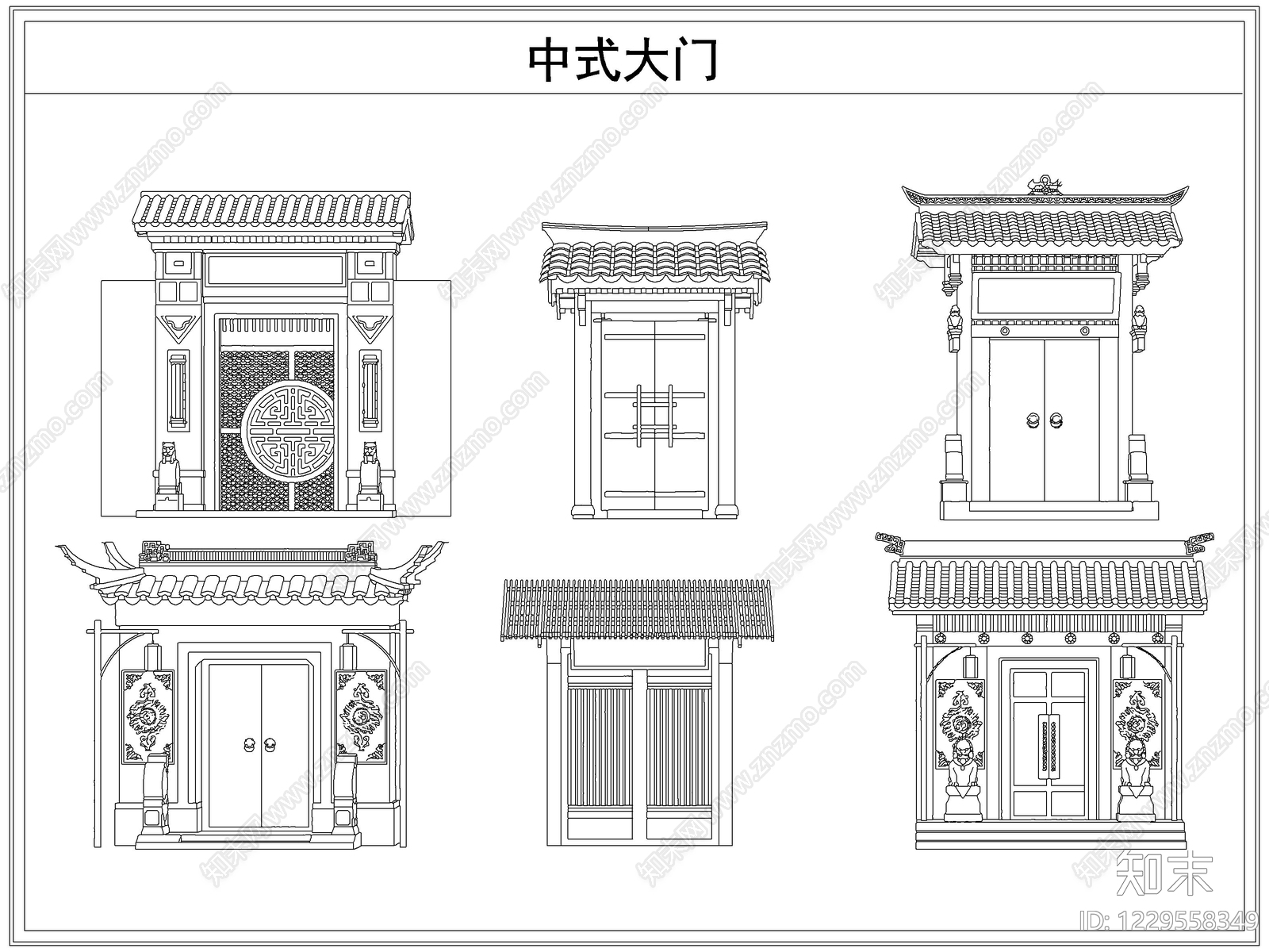中式图库CAD图纸