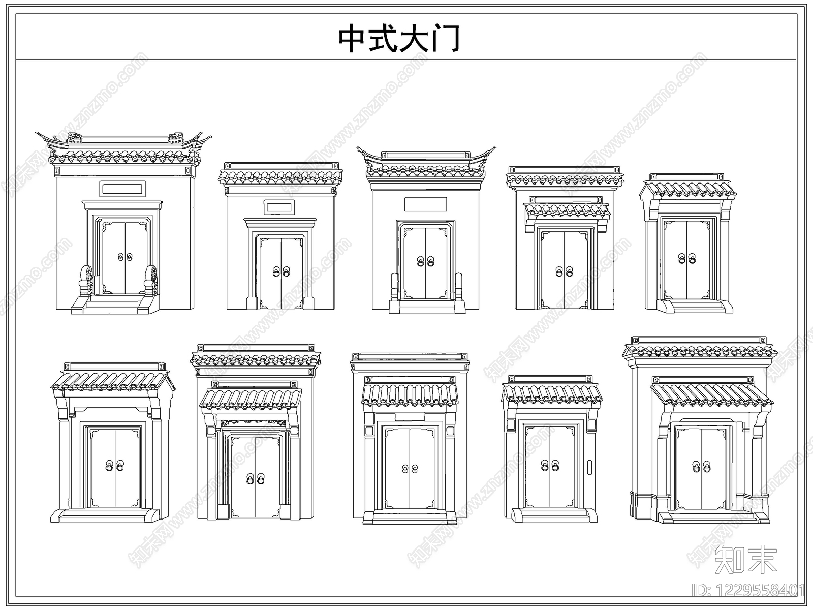 中式图库CAD图纸