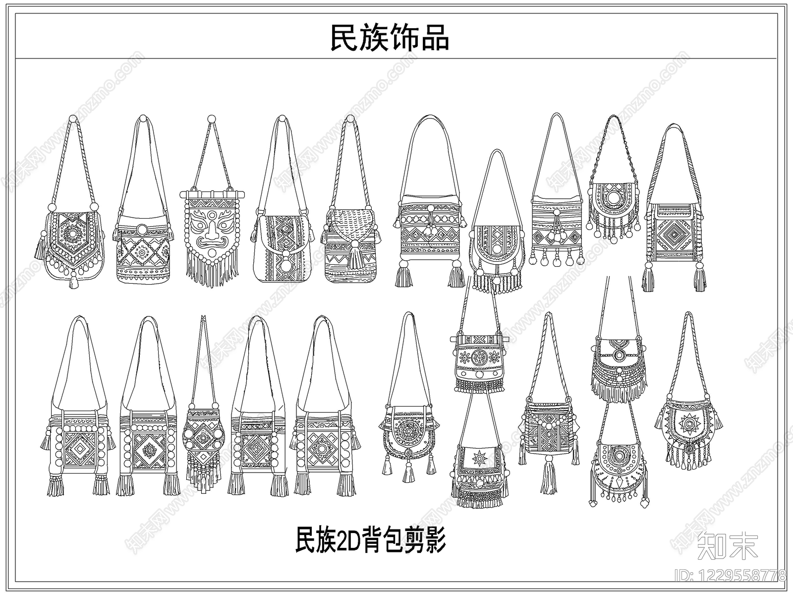 综合软装摆件图库cad施工图下载【ID:1229558778】