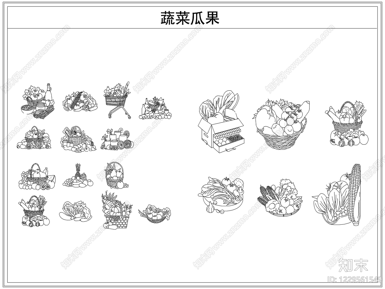 剪影图库CAD图纸
