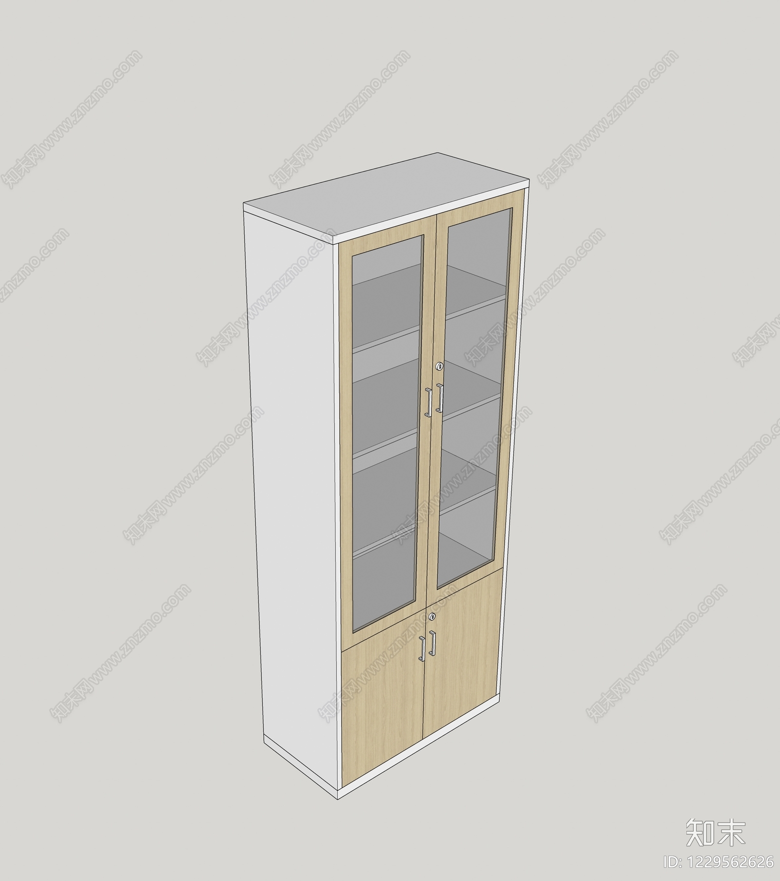 原木风文件柜SU模型下载【ID:1229562626】