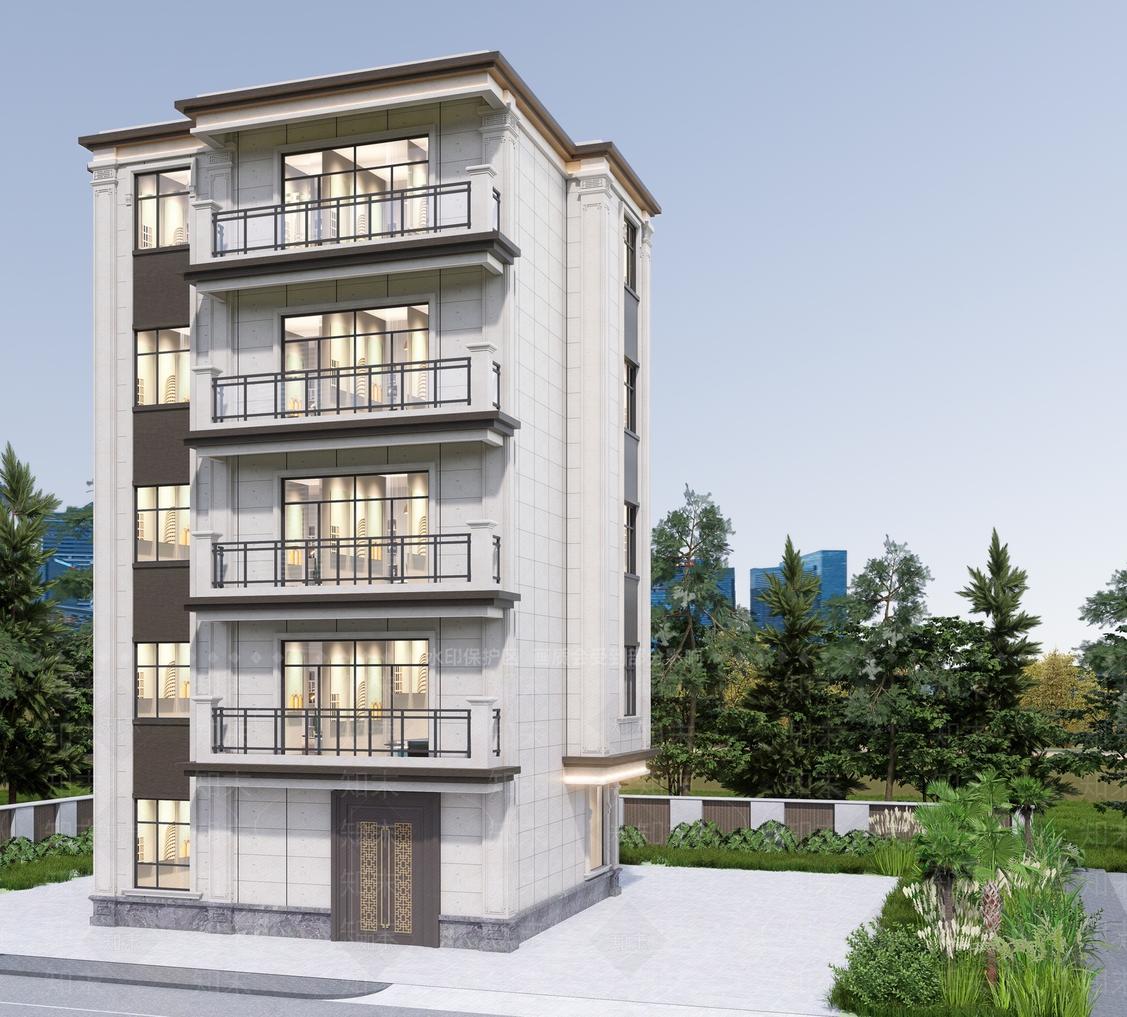 新中式乡村民房SU模型下载【ID:1229565888】