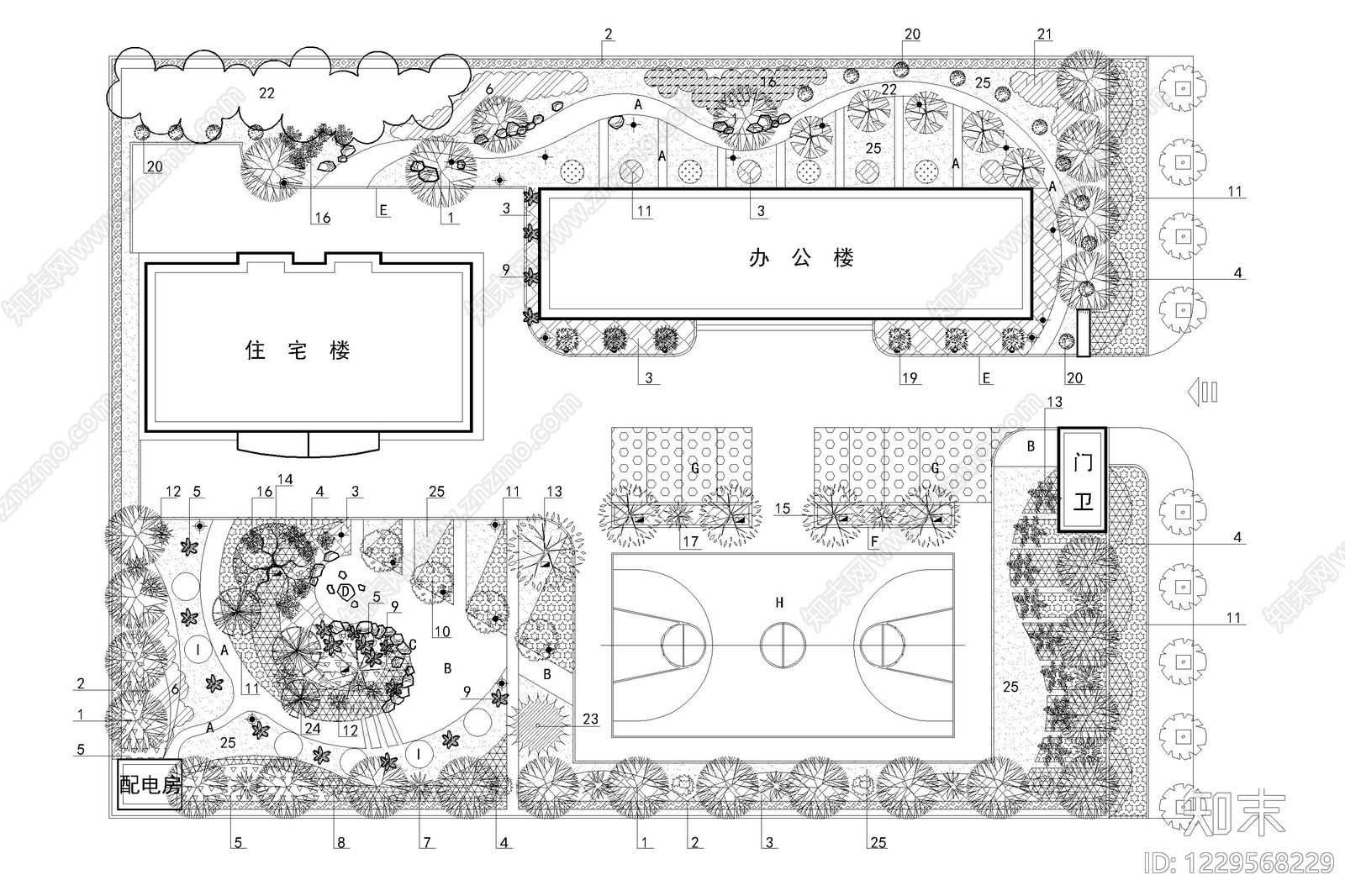 办公景观cad施工图下载【ID:1229568229】