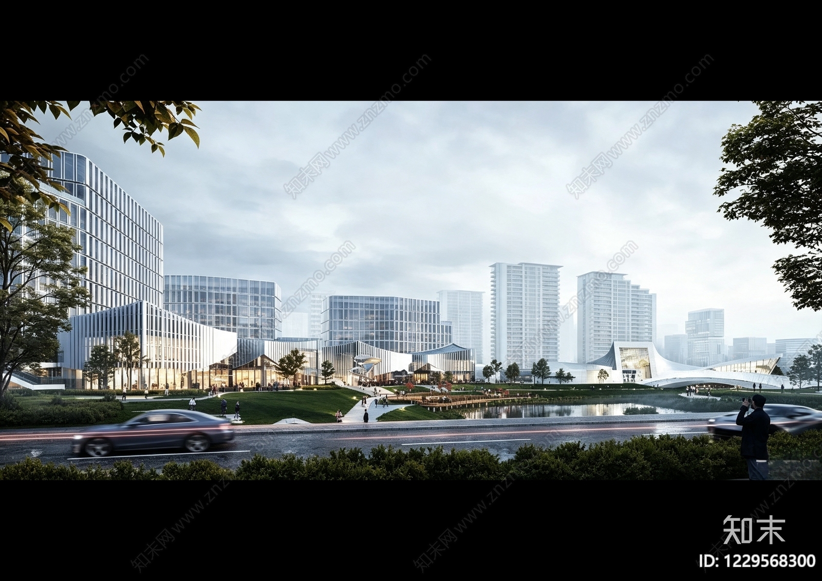 产业园建筑cad施工图下载【ID:1229568300】
