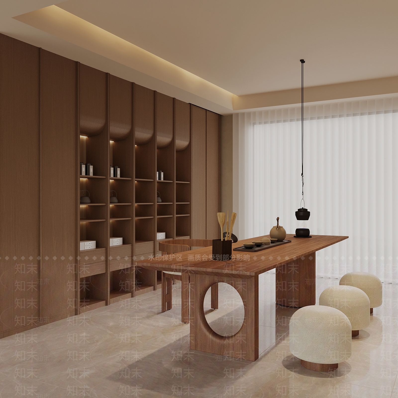 新中式茶室3D模型下载【ID:1229568775】