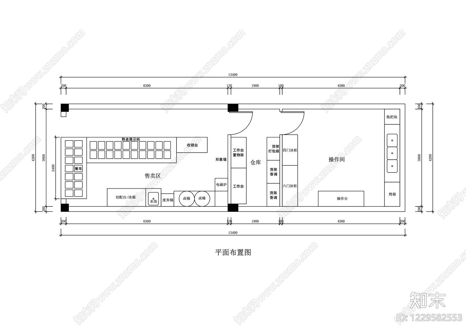 其他餐饮空间cad施工图下载【ID:1229582553】