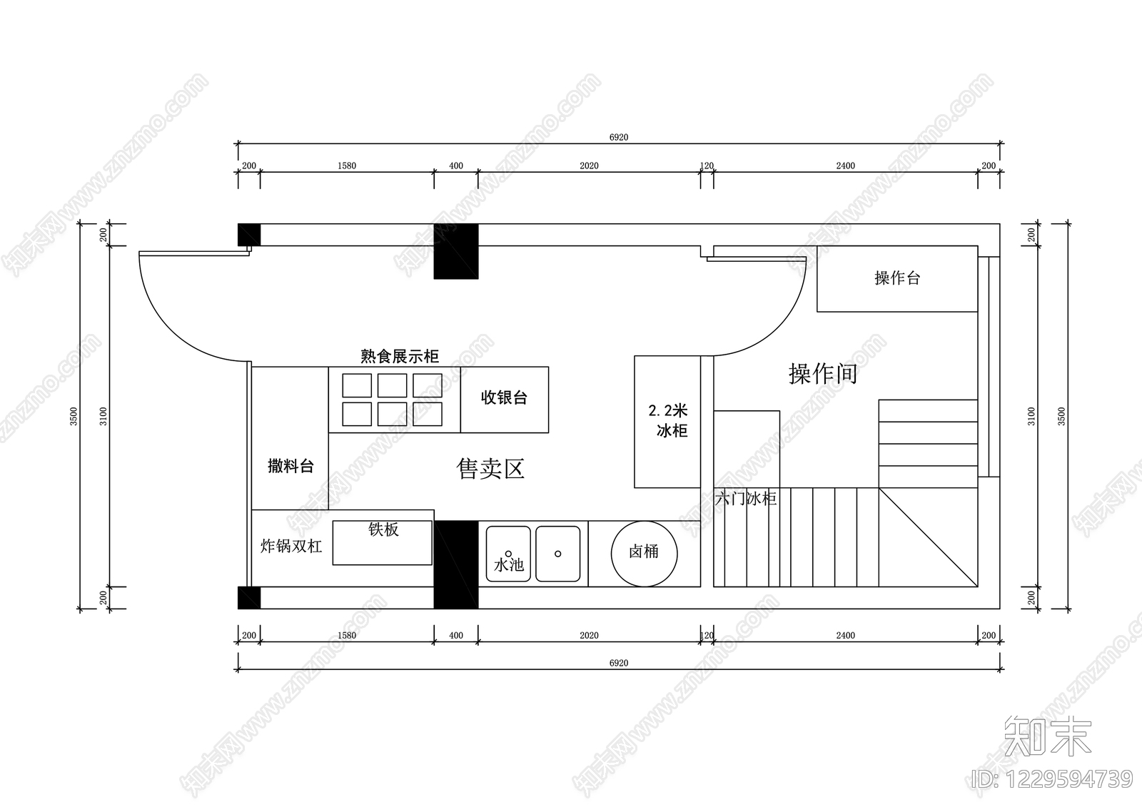 其他餐饮空间cad施工图下载【ID:1229594739】