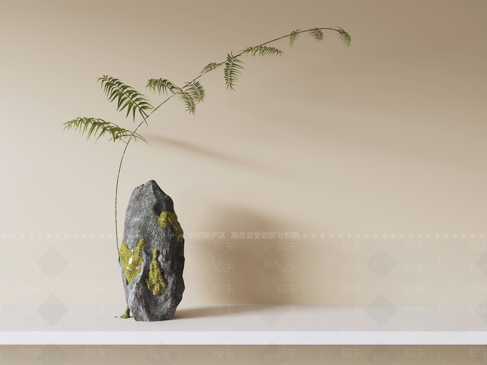 禅意绿植摆件SU模型下载【ID:1229598847】