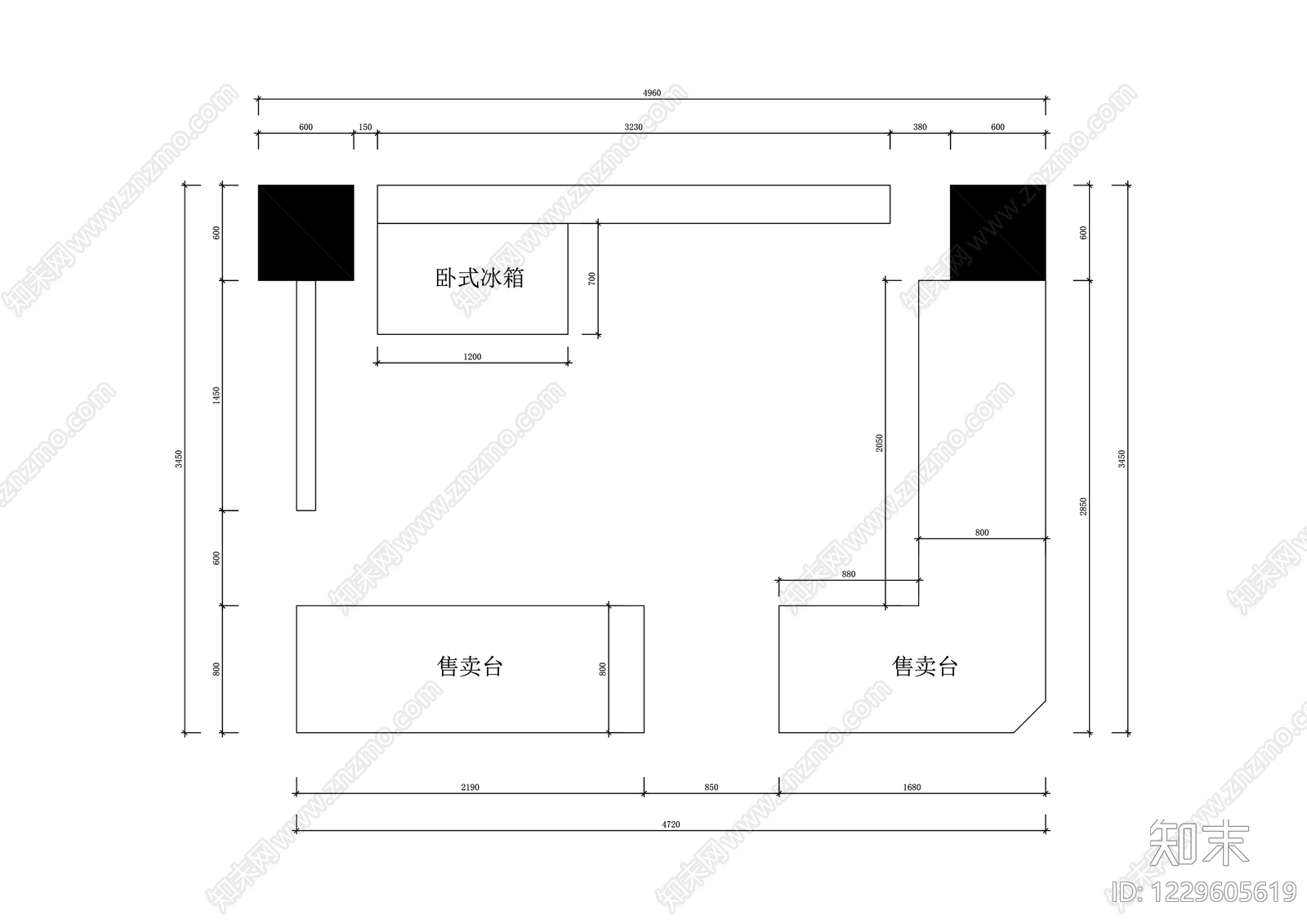 其他餐饮空间cad施工图下载【ID:1229605619】