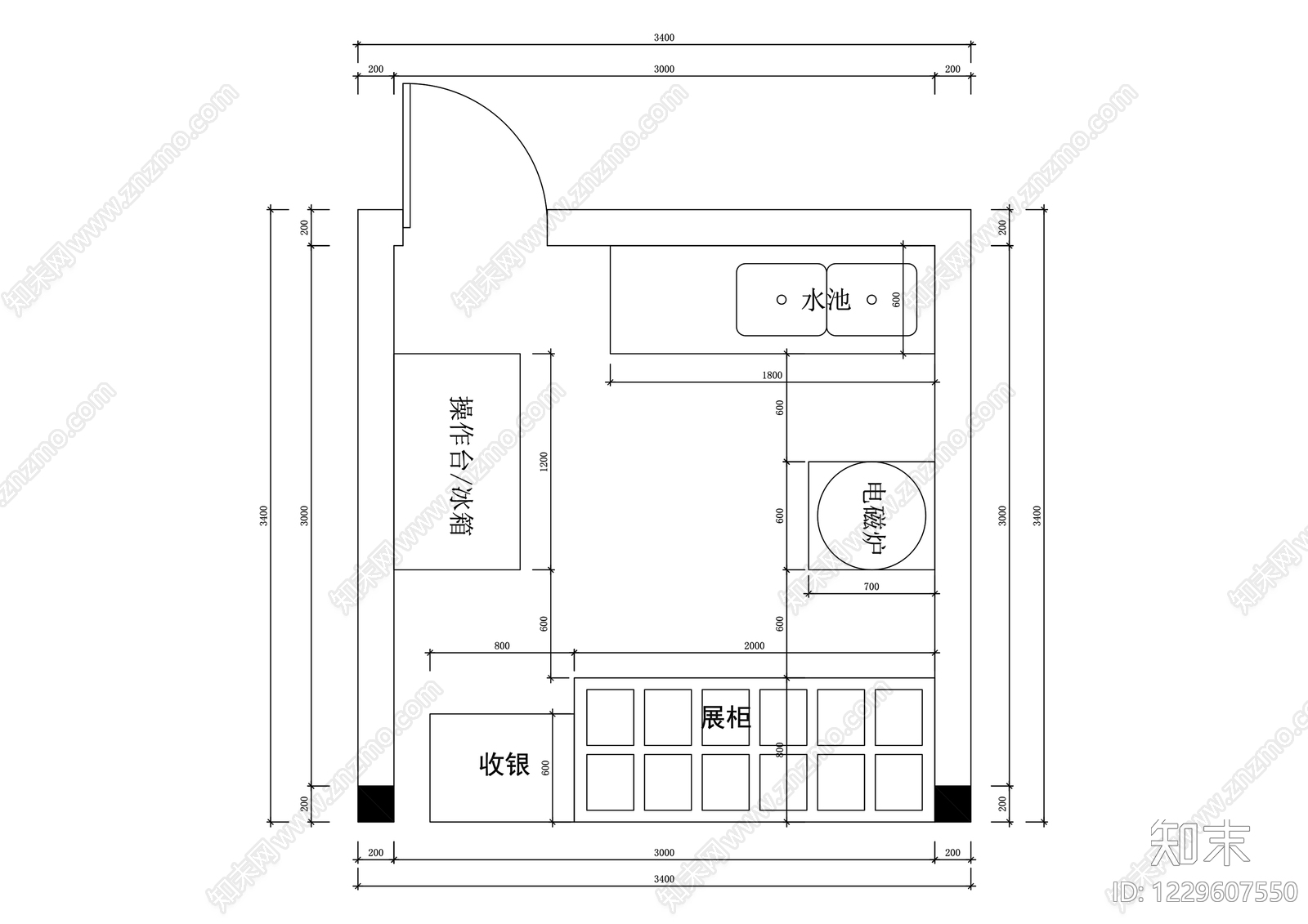 其他餐饮空间cad施工图下载【ID:1229607550】
