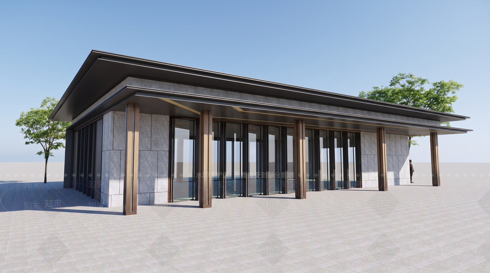 新中式小公建SU模型下载【ID:1229640465】