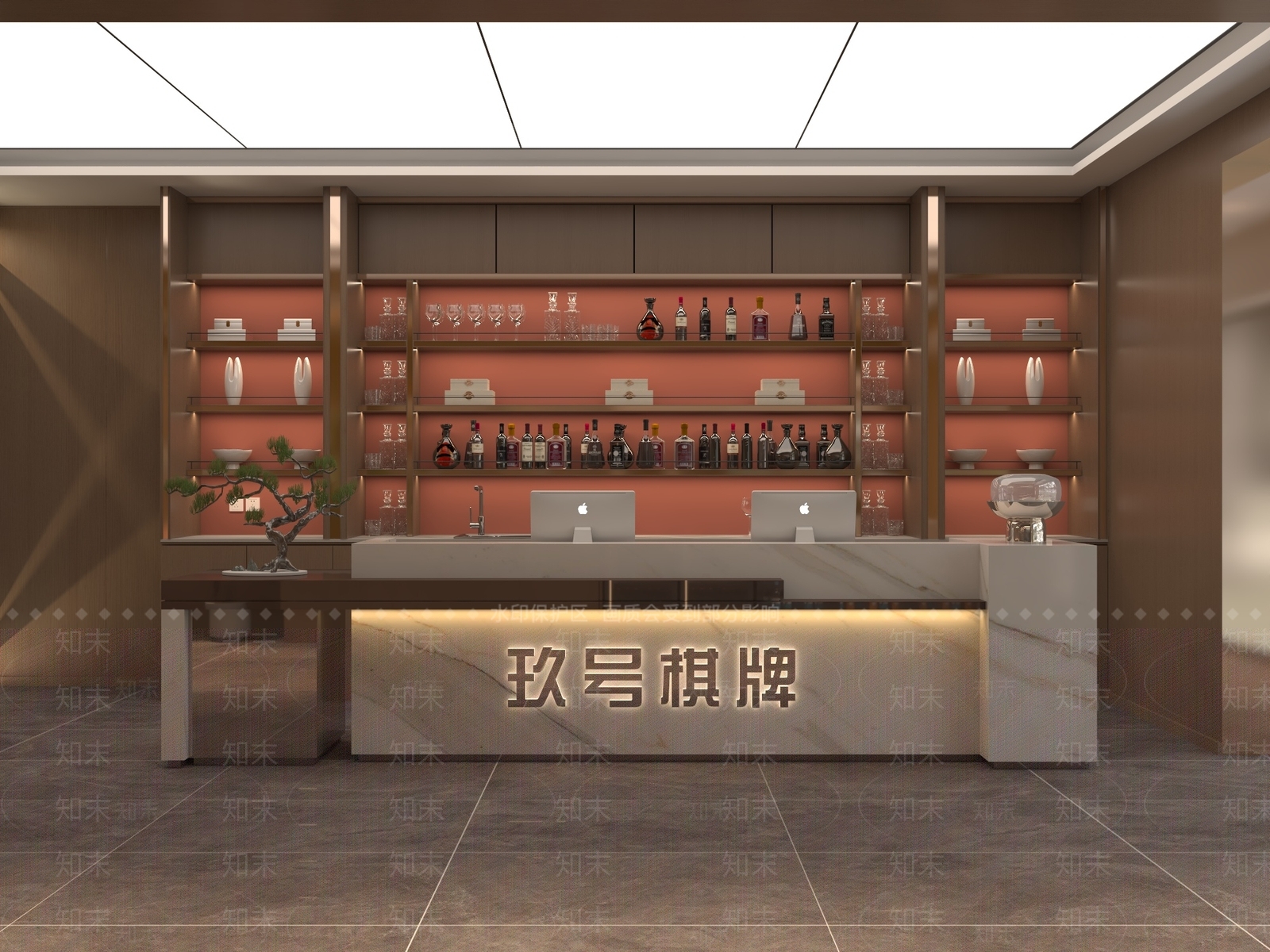轻奢棋牌室3D模型下载【ID:1229663850】