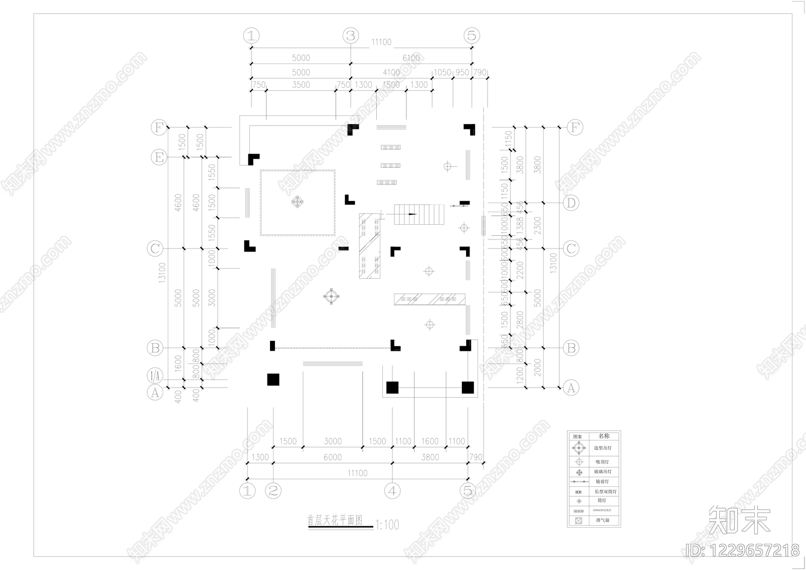 别墅建筑cad施工图下载【ID:1229657218】