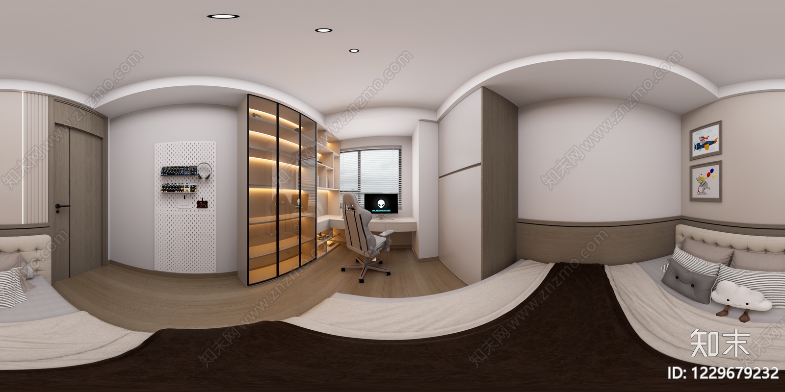 小户型平层cad施工图下载【ID:1229679232】