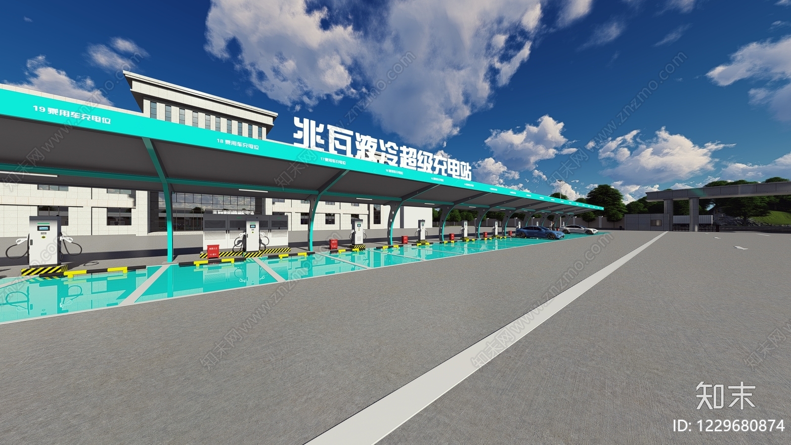 现代主义停车场SU模型下载【ID:1229680874】