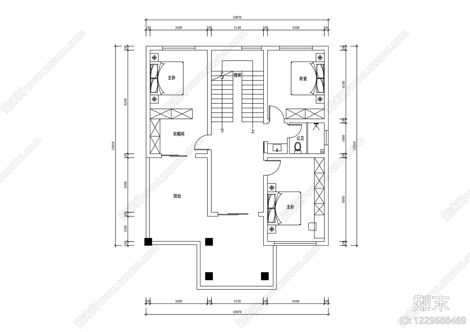 别墅cad施工图下载【ID:1229688469】