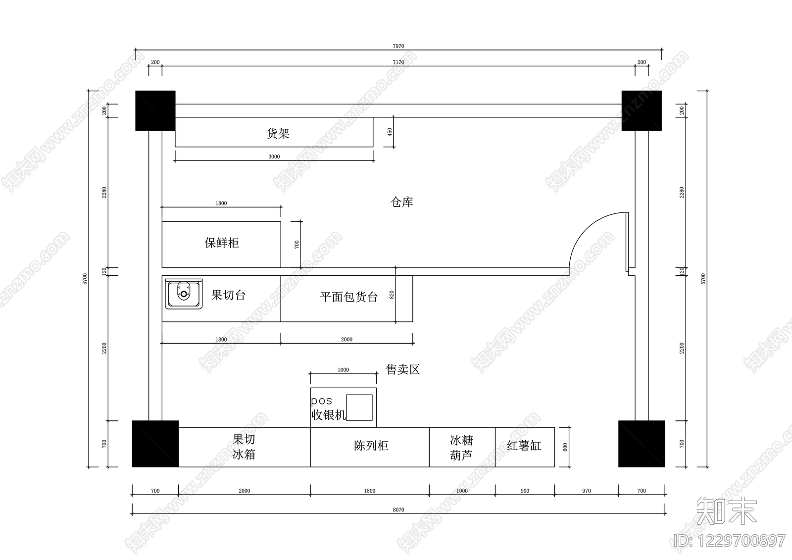 水果店CAD图纸