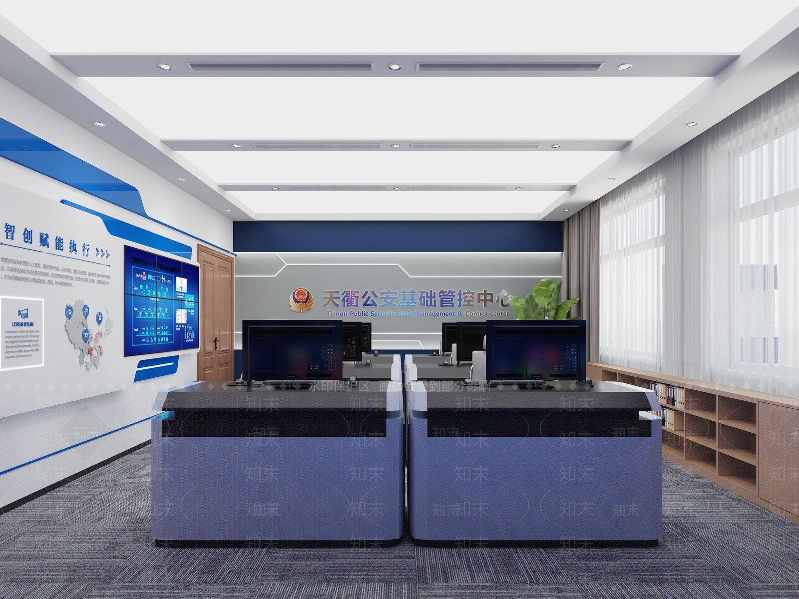 现代简约指挥中心3D模型下载【ID:1229705384】