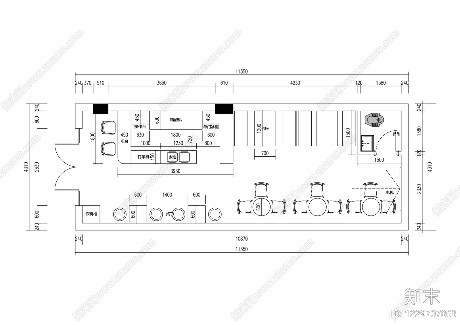 其他商业空间cad施工图下载【ID:1229707863】