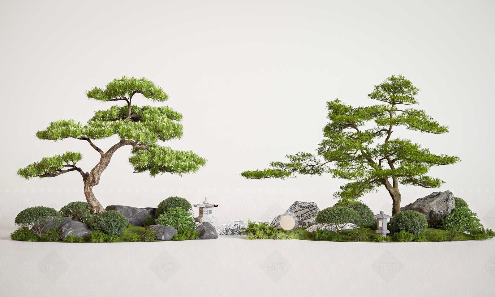 禅意盆景3D模型下载【ID:1229723282】