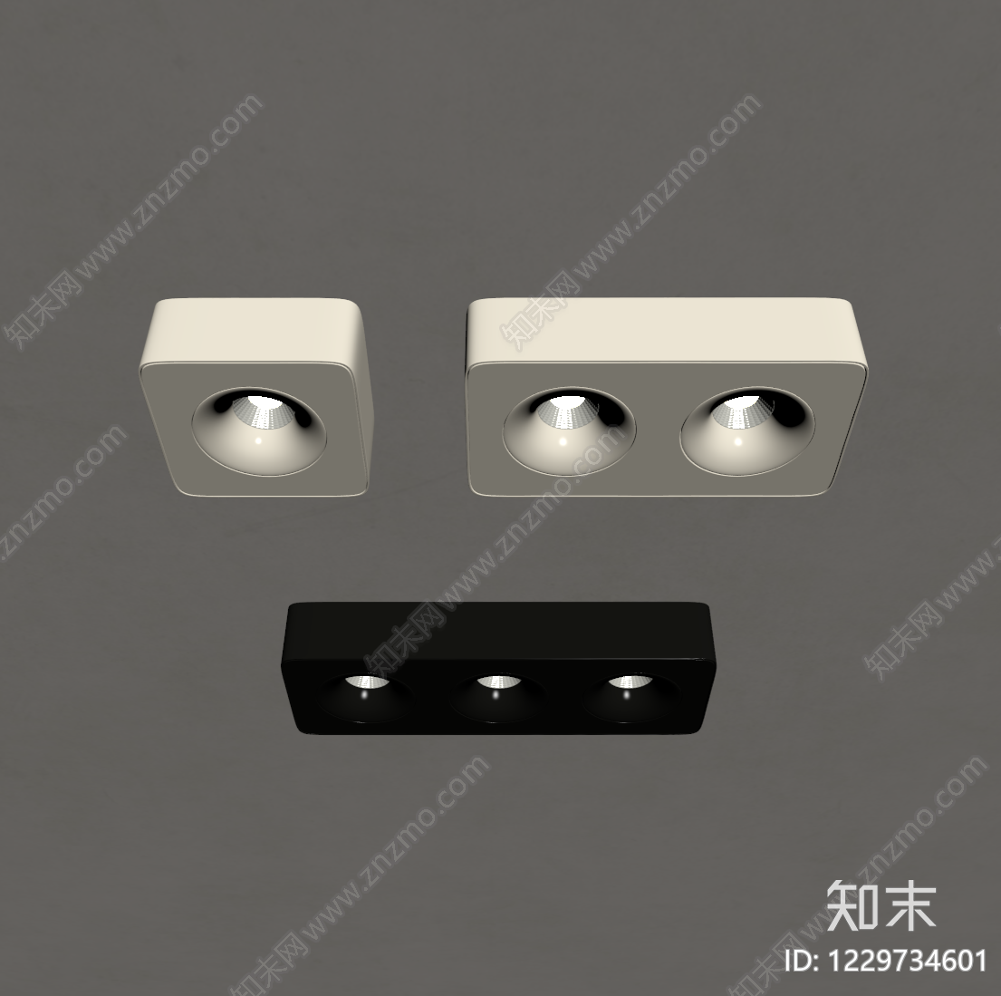 极简筒灯射灯SU模型下载【ID:1229734601】