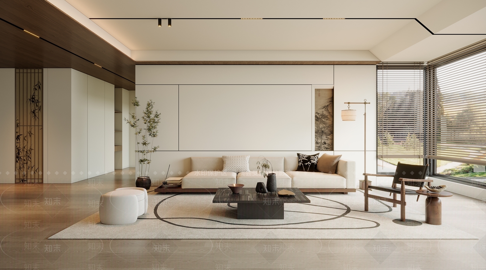 新中式宋式客厅3D模型下载【ID:1229737667】