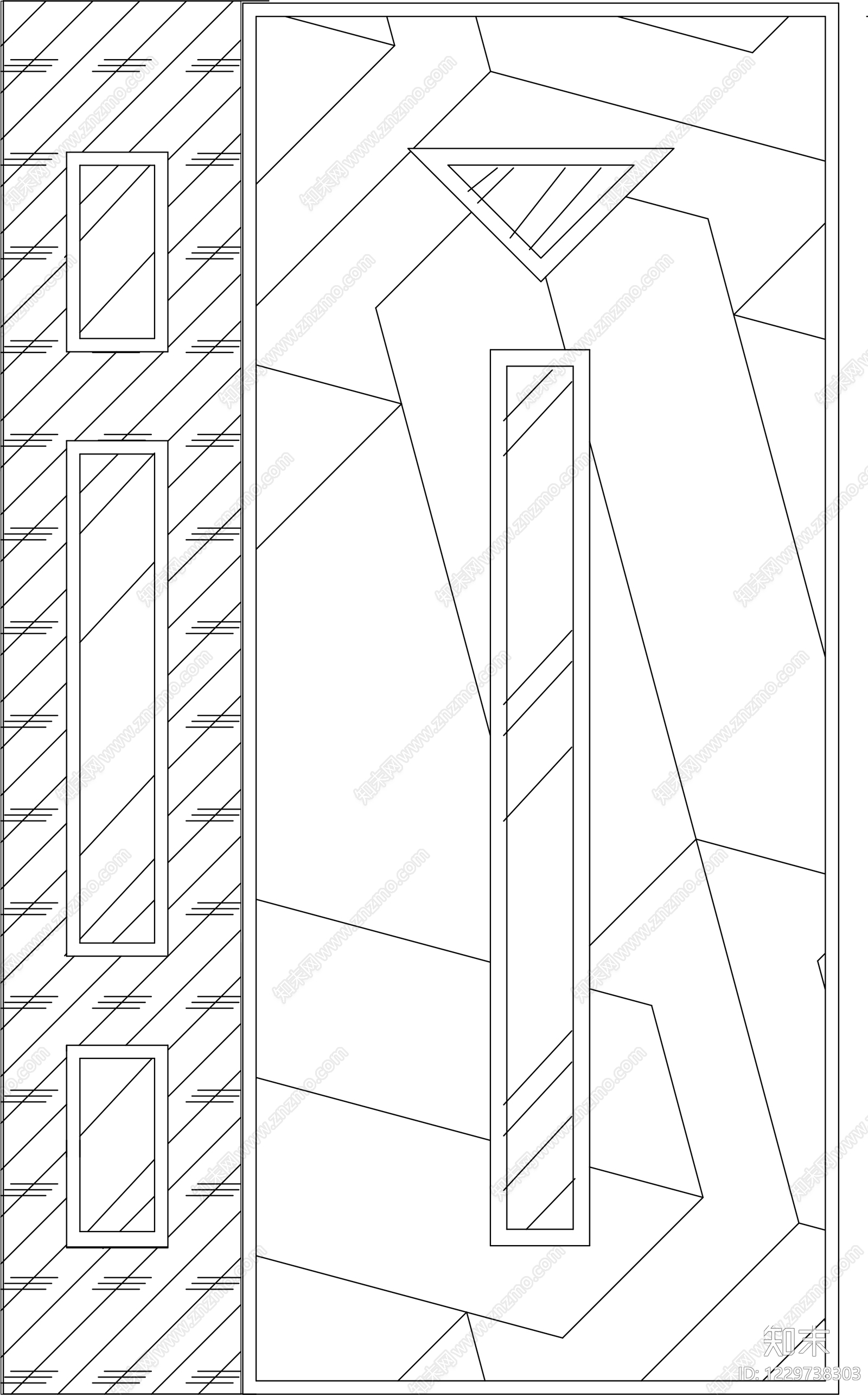 屏风隔断cad施工图下载【ID:1229738303】