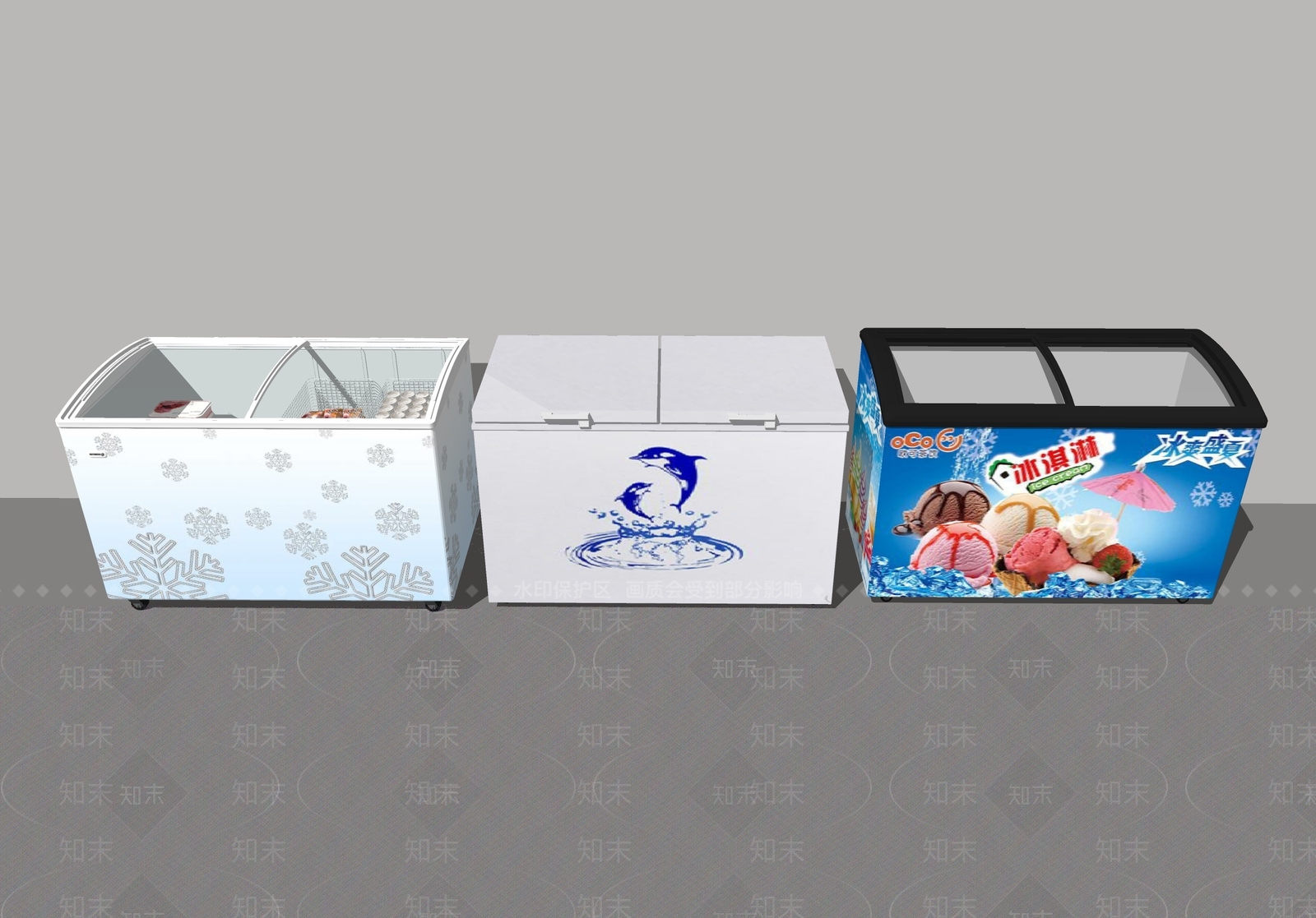 现代冰柜SU模型下载【ID:1229739917】
