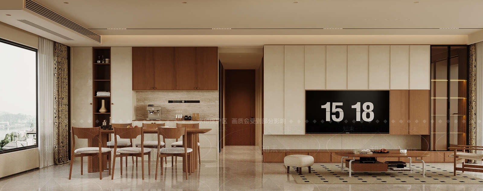 中古风客餐厅SU模型下载【ID:1229955644】