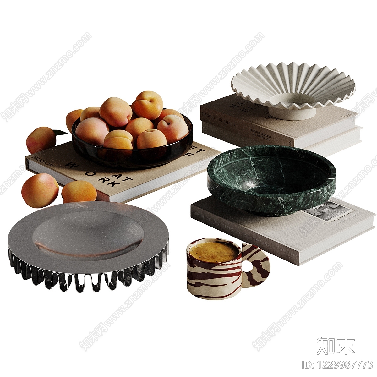 现代摆件组合3D模型下载【ID:1229987773】